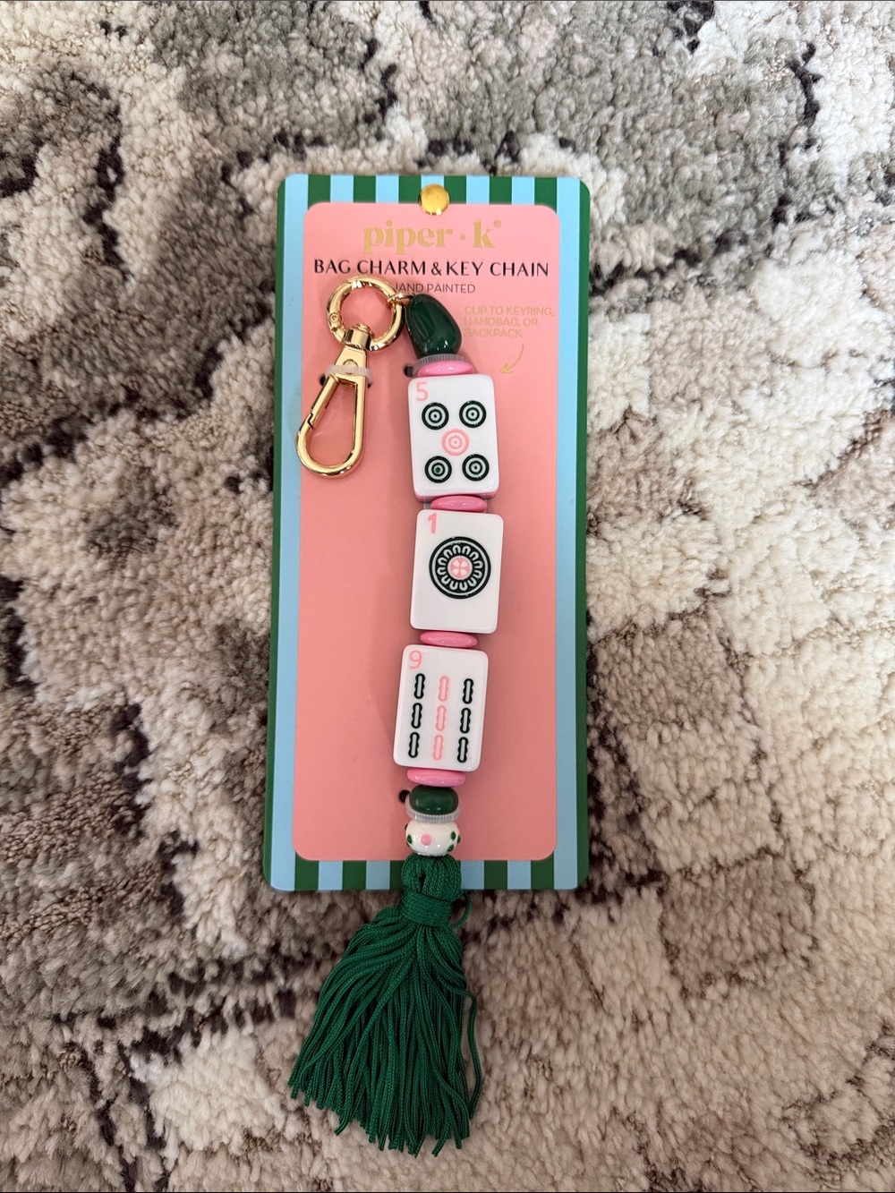 Piper K | Mahjong Bag Charm and Key Chain